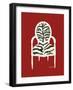 Zebra Chair on Red-Chariklia Zarris-Framed Art Print