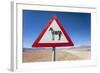 Zebra Crossing Animal Warning Sign, Namib Desert, Namibia, Africa-Ann and Steve Toon-Framed Photographic Print