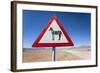 Zebra Crossing Animal Warning Sign, Namib Desert, Namibia, Africa-Ann and Steve Toon-Framed Photographic Print
