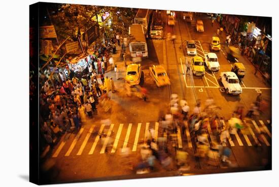 Zebra Crossing, Kolkata, West Bengal, India, Asia-Bhaskar Krishnamurthy-Stretched Canvas