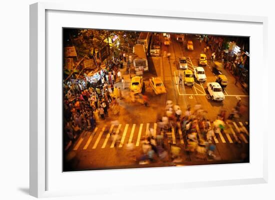 Zebra Crossing, Kolkata, West Bengal, India, Asia-Bhaskar Krishnamurthy-Framed Photographic Print