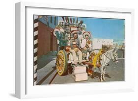 Zebra Donkey Cart, Tijuana, Mexico-null-Framed Art Print