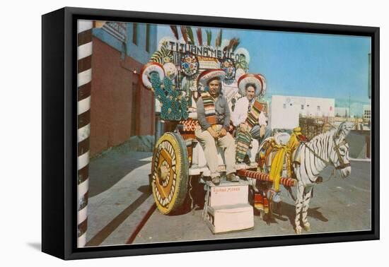 Zebra Donkey Cart, Tijuana, Mexico-null-Framed Stretched Canvas