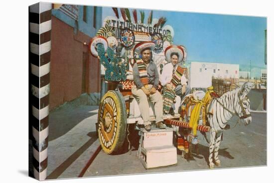 Zebra Donkey Cart, Tijuana, Mexico-null-Stretched Canvas