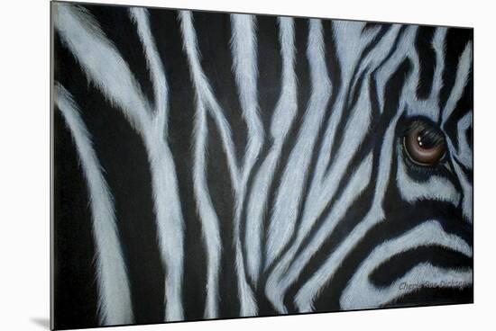 Zebra Eye-Cherie Roe Dirksen-Mounted Giclee Print