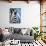 Zebra Face-Cherie Roe Dirksen-Giclee Print displayed on a wall