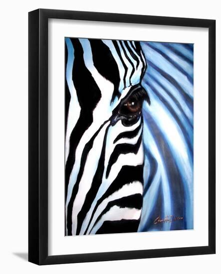 Zebra Face-Cherie Roe Dirksen-Framed Giclee Print