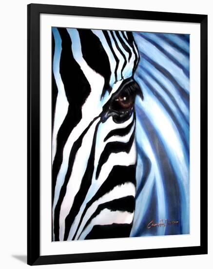 Zebra Face-Cherie Roe Dirksen-Framed Giclee Print