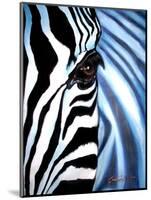 Zebra Face-Cherie Roe Dirksen-Mounted Premium Giclee Print