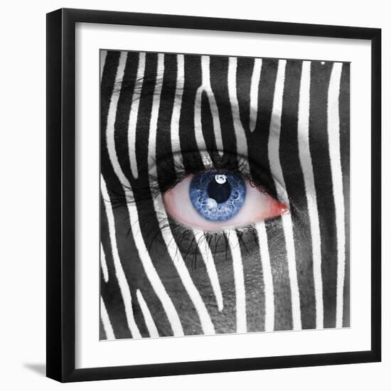 Zebra Face-kwasny221-Framed Photographic Print