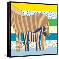 Zebra Family-Z Studio-Framed Stretched Canvas