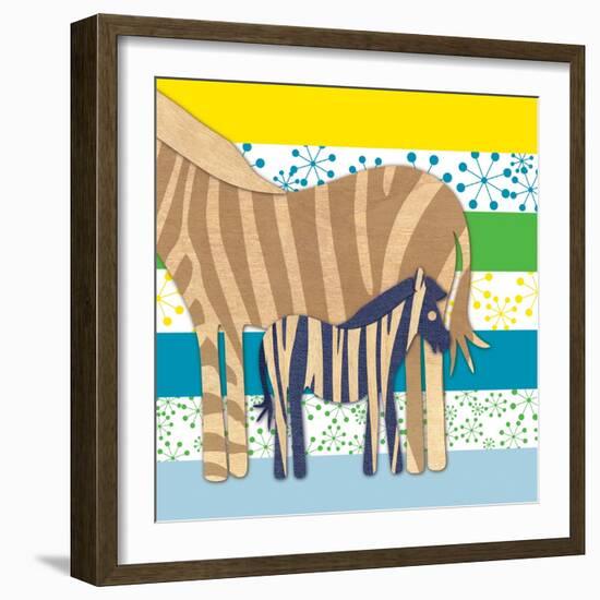 Zebra Family-Z Studio-Framed Art Print