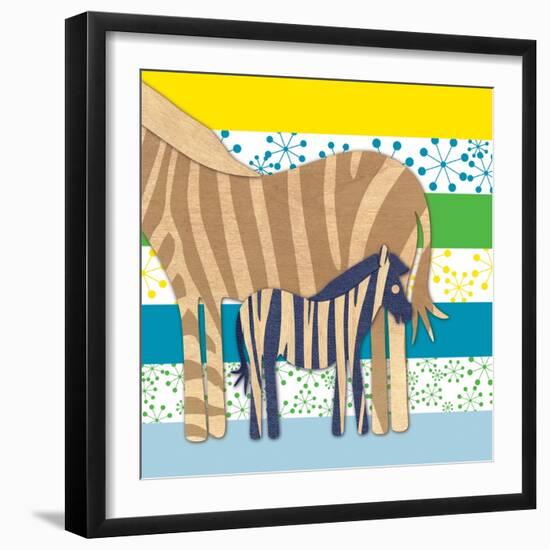 Zebra Family-Z Studio-Framed Art Print