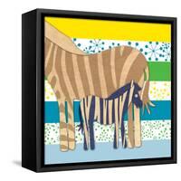 Zebra Family-Z Studio-Framed Stretched Canvas