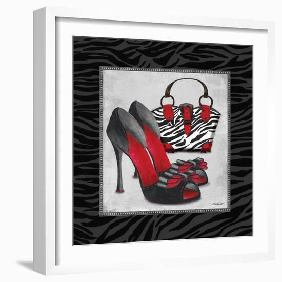 Zebra Fashion I-Todd Williams-Framed Art Print