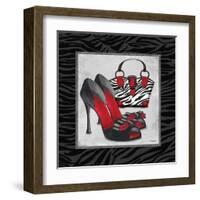 Zebra Fashion I-Todd Williams-Framed Art Print