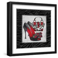 Zebra Fashion I-Todd Williams-Framed Art Print