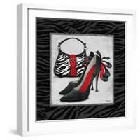 Zebra Fashion II-Todd Williams-Framed Art Print