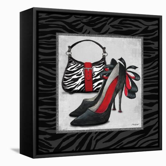 Zebra Fashion II-Todd Williams-Framed Stretched Canvas