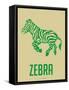 Zebra Green-NaxArt-Framed Stretched Canvas