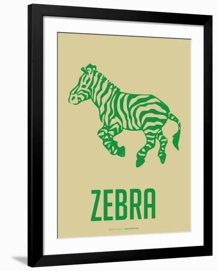 Zebra Green-NaxArt-Framed Art Print