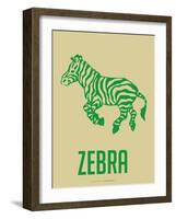 Zebra Green-NaxArt-Framed Art Print