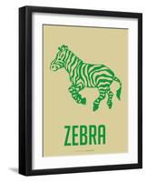 Zebra Green-NaxArt-Framed Art Print