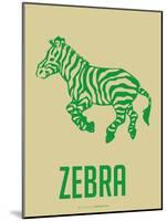 Zebra Green-NaxArt-Mounted Art Print