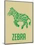 Zebra Green-NaxArt-Mounted Art Print