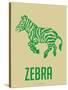 Zebra Green-NaxArt-Stretched Canvas