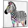 Zebra Head Colorful-OnRei-Mounted Art Print