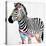 Zebra Head Colorful-OnRei-Stretched Canvas