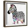 Zebra Head Colorful-OnRei-Framed Premium Giclee Print