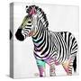 Zebra Head Colorful-OnRei-Stretched Canvas