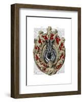 Zebra Head Plaque-Fab Funky-Framed Art Print