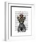 Zebra Head Trophy-Fab Funky-Framed Art Print