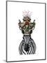 Zebra Head Trophy-Fab Funky-Mounted Art Print