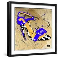 Zebra Heel Blue-Roderick E. Stevens-Framed Giclee Print