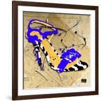 Zebra Heel Blue-Roderick E. Stevens-Framed Giclee Print