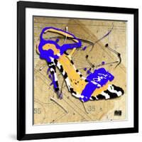 Zebra Heel Blue-Roderick E. Stevens-Framed Giclee Print