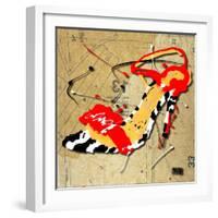 Zebra Heel Red-Roderick E. Stevens-Framed Giclee Print