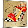 Zebra Heel Red-Roderick E. Stevens-Mounted Giclee Print