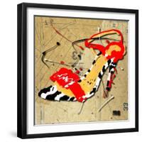 Zebra Heel Red-Roderick E. Stevens-Framed Giclee Print