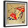 Zebra Heel Red-Roderick E. Stevens-Framed Giclee Print