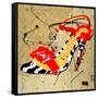 Zebra Heel Red-Roderick E. Stevens-Framed Stretched Canvas