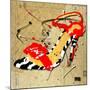 Zebra Heel Red-Roderick E. Stevens-Mounted Giclee Print