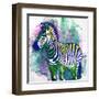 Zebra Henna-OnRei-Framed Art Print