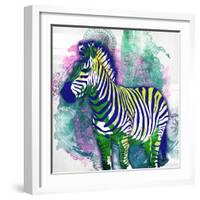 Zebra Henna-OnRei-Framed Art Print