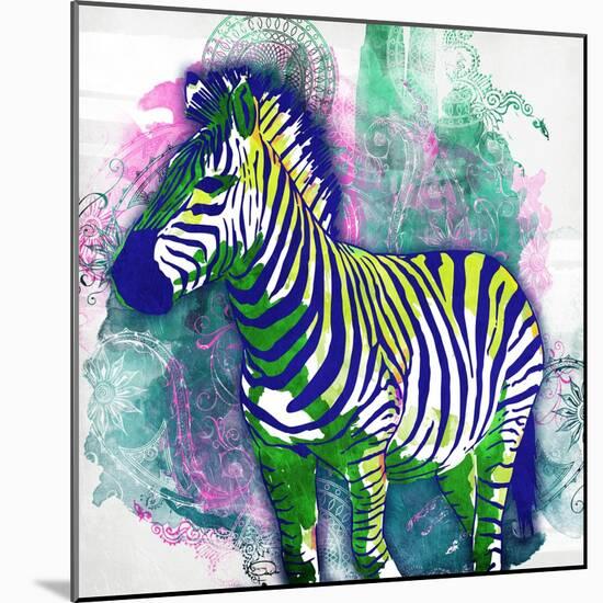 Zebra Henna-OnRei-Mounted Art Print