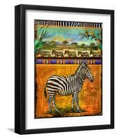 Zebra I-Chris Vest-Framed Art Print